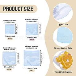 20 шт. 4 стиля прозрачный ПВХ антиокислительный пакет с застежкой-молнией&nbsp;AJEW-TA0002-40A