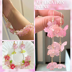 100 шт. 4 стиля прозрачных акриловых колпачков для бусин&nbsp;OACR-BM0001-09B