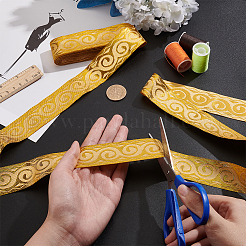 Жаккардовые полиэфирные ленты длиной 7 м.&nbsp;SRIB-WH0011-140B