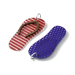 Шлепанцы из прозрачного акрила с подвесками из тополя&nbsp;FIND-G069-01