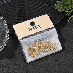 Фурнитура для серег с застежкой-рычагом из латуни с имитацией жемчуга&nbsp;XGR0069G-75G