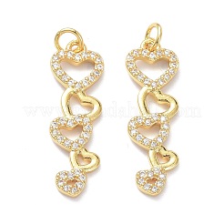 Латунные микропаве прозрачные подвески с фианитом&nbsp;ZIRC-L100-127G