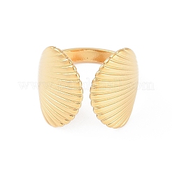 Ионное покрытие (ip) 304 нержавеющая сталь оболочка открытые манжетные кольца&nbsp;RJEW-S418-01G