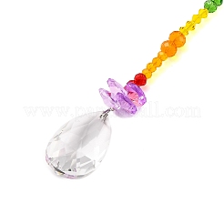 Подвеска-ловец солнца из стекла и железа&nbsp;HJEW-K047-02P-03