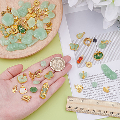 2 набор из 2 стилей подвесок из сплава и стекла&nbsp;FIND-AR0006-17