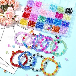 Наборы для изготовления браслетов из круглых стеклянных бусин своими руками&nbsp;DIY-YW0010-59