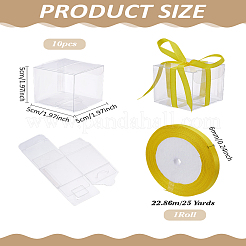 10 шт. квадратные прозрачные коробки из ПВХ&nbsp;CON-LP0001-15A