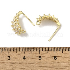 Фурнитура для ушей из латуни микро-паве с кубическим цирконием&nbsp;LS-KK-K371-08G