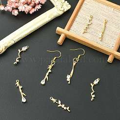 8 шт. 4 стиля латунные подвески с микропаве и кубическим цирконием&nbsp;KK-CJ0003-88