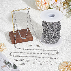 Наборы для изготовления цепочек-скрепок из нержавеющей стали 304&nbsp;DIY-BBC0002-52