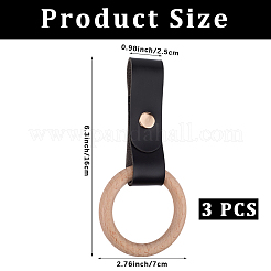 3шт держатель для полотенец из искусственной кожи&nbsp;HJEW-CN0001-37