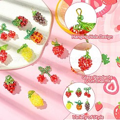 6шт стеклянные подвески&nbsp;PALLOY-CJ00139