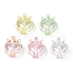 УФ-покрытие прозрачные радужные переливающиеся акриловые бусины&nbsp;OACR-T027-01-C