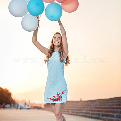 Цветочная полиэфирная вышивка утюгом/пришивка нашивок&nbsp;PATC-WH0001-88