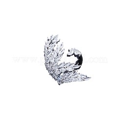 Кольца-манжеты из латуни с микропаве из прозрачных кубических цирконий в форме оливковой ветви&nbsp;FS-WG54664-02