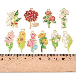 10шт 10 стиля подвески из сплава с эмалью&nbsp;ENAM-L054-01G