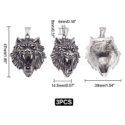 3 шт. подвески из нержавеющей стали 304&nbsp;STAS-UN0037-60