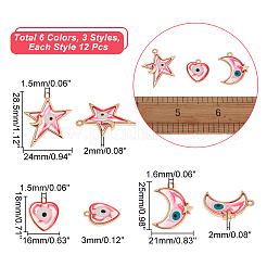 Подвески из сплава эмали 36шт 18 стиля&nbsp;ENAM-CA0001-37