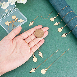 12 шт. 2 стиля латунных сережек-гвоздиков&nbsp;KK-UN0001-09