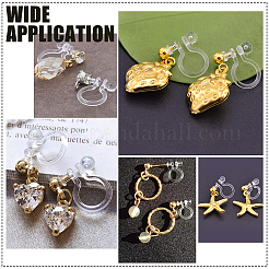 30 шт. фурнитура для сережек-клипс из нержавеющей стали 304&nbsp;STAS-UN0051-66