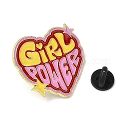 Эмалевые значки с надписью «Girl Power» для одежды женщин.&nbsp;LS-JEWB-F043-01C