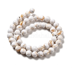 Синтетические бирюзовые и морские раковины в сборе из бисера пряди&nbsp;G-D482-01E-05