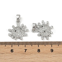 Латунные микро проложить кубического циркония подвески&nbsp;KK-C093-11P