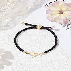 1шт регулируемый нейлоновый шнурок-слайдер браслеты для женщин&nbsp;BJEW-LP0001-32W-01