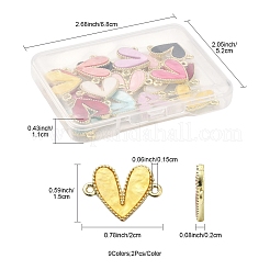 18 шт. 9-х цветные подвески-соединители из сплава акрила&nbsp;FIND-FS0004-33