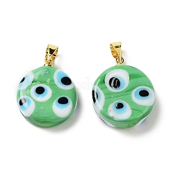 Ручной зла подвески бусины глаз&nbsp;LAMP-F030-01G-05