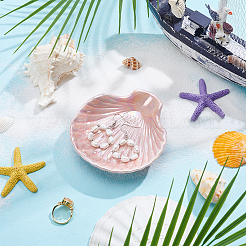 Керамическая тарелка для украшений в форме ракушки&nbsp;AJEW-WH0606-41B
