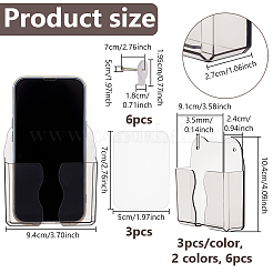 6 шт. двухцветные держатели для мобильных телефонов для домашних животных&nbsp;AJEW-NB0008-19