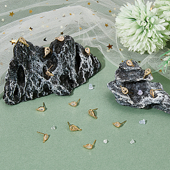 20 шт. 2 стильных каплевидных серег-гвоздиков из латуни с микропаве из кубического циркония&nbsp;KK-DC0003-04