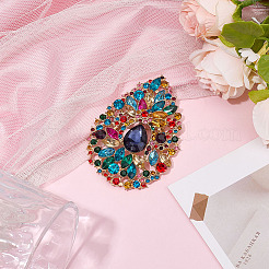 1 шт. броши из сплава со стразами&nbsp;JEWB-MA0001-02A