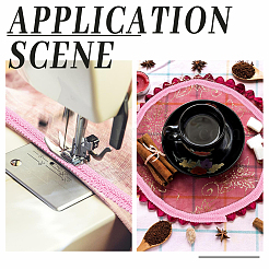 Плетеная кружевная отделка из полиэстера&nbsp;OCOR-WH0074-92F