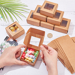 Квадратные бумажные складные подарочные коробки&nbsp;LS-CON-WH0094-46B-01