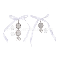 Овальный сплав свадебный букет подвесные украшения&nbsp;HJEW-JM02794