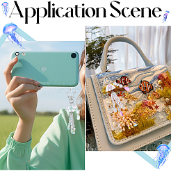 6 шт. 6 стиля подвеска из акрила и стекла в виде капли&nbsp;HJEW-SC00144