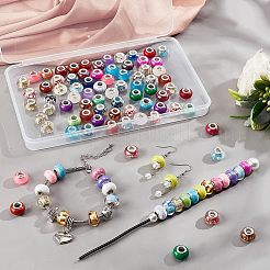 120 шт. 4 вида европейских бусин из смолы и акрила&nbsp;OPDL-NB0001-15