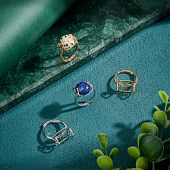 4шт 2 цвета регулируемые компоненты латунного кольца&nbsp;KK-PH0005-29