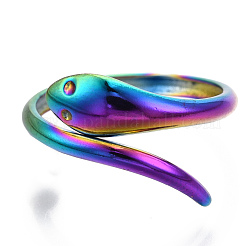 Кольцо-манжета из нержавеющей стали 304 в форме змеи&nbsp;RJEW-N038-113M