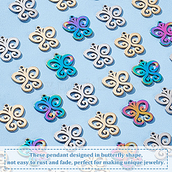 30 шт. 3-х цветные подвески из нержавеющей стали 304&nbsp;STAS-DC0011-91