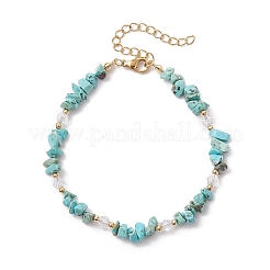 Браслеты из натурального хаулита с бусинами для женщин&nbsp;BJEW-JB11742-04