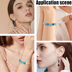 120шт 12 цвета ручной работы сглаз бусины лэмпворк&nbsp;LAMP-PA0001-29