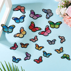 1 упаковка полиэстеровой ткани для вышивки с термоприклеиваемыми/пришивными заплатками&nbsp;DIY-TA0013-52