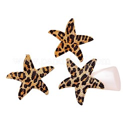 Комплекты из серег-гвоздиков и колец из сплава с леопардовым принтом в виде морской звезды для женщин&nbsp;FS-WG183D9-01