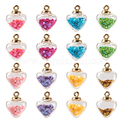 32 шт. подвеска в виде стеклянной бутылки 8 цветов&nbsp;GLAA-TA0001-36