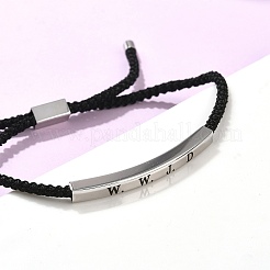 Браслеты-слайдеры из плетеного полиэстерного шнура&nbsp;BJEW-P384-01P