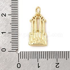 Латунные микропаве прозрачные подвески с фианитом&nbsp;KK-Z147-15G