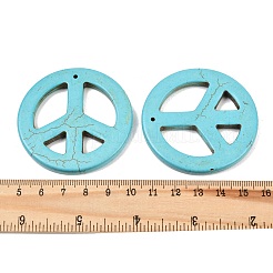 Большие подвески из синтетического Говлита&nbsp;X-TURQ-GP204-1